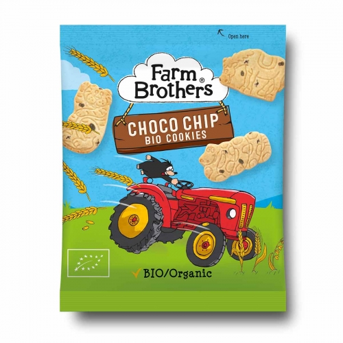 Kids choco chip koekjes van Farm Brothers, 8 x 102 g