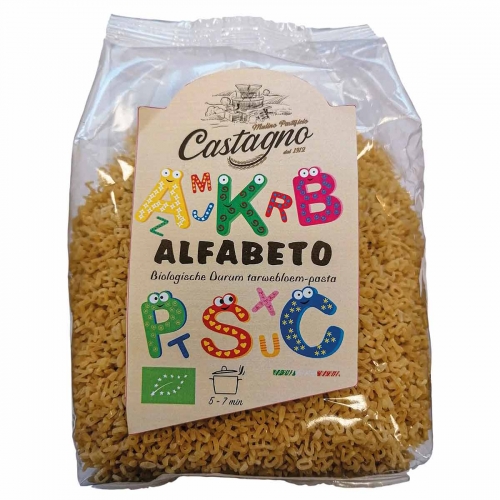 Kinderpasta alfabet van Castagno, 12 x 500 g