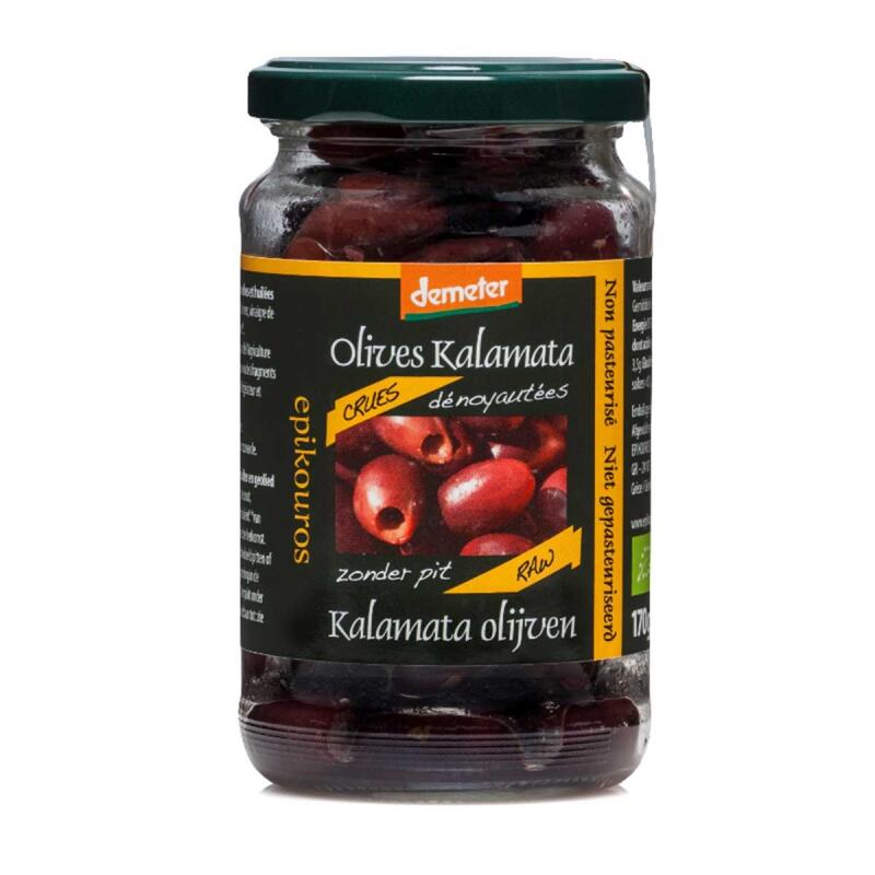 Raw olijven kalamata ontpit van Epikouros, 6 x 170 g