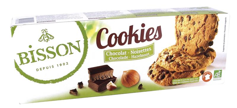 Choco cookies hazelnoot van Bisson, 8 x 200 g