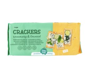 Crackers rozemarijn-lijnzaad van TerraSana, 12 x 250 g