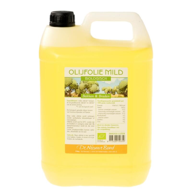 Olijfolie mild Spanje (bakken) van De Nieuwe Band, 1 x 5 l