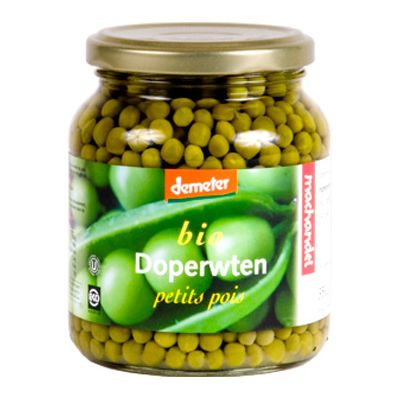 Doperwten van Machandel, 6x 340 ml. demeter keurmerk!