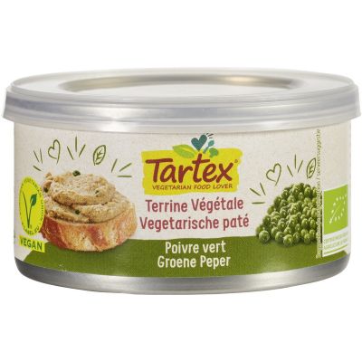 Paté groene peper vegetarisch van Tartex, 12 x 125 g
