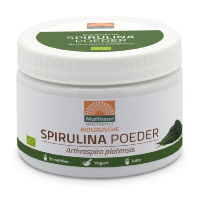 Spirulina poeder raw van Mattisson, 1 x 125 g