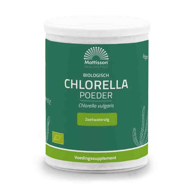 Absolute chlorella poeder raw van Mattisson, 1 x 125 g