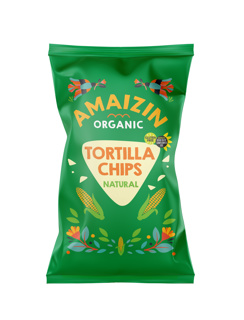 Corn chips naturel van Amaizin, 10 x 150 g