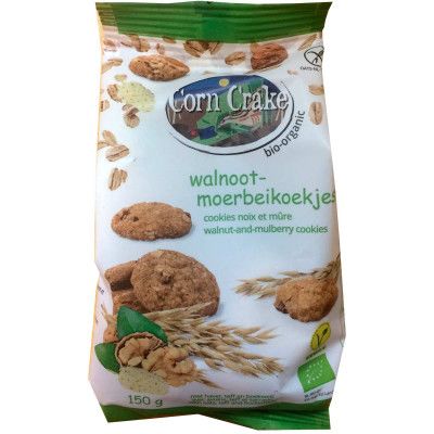 Walnoot moerbeikoekjes GV van Corn Crake Organic, 6 x 150 g