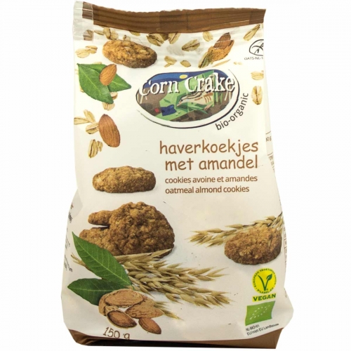 Haverkoekjes amandel GV van Corn Crake Organic, 6 x 150 g