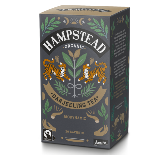 Darjeeling thee van Hampstead Tea, 4 x 20 builtjes