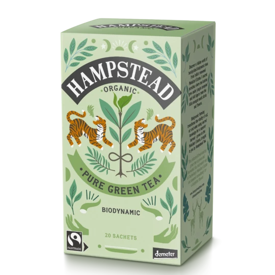 Groene thee van Hampstead Tea, 4 x 20 builtjes