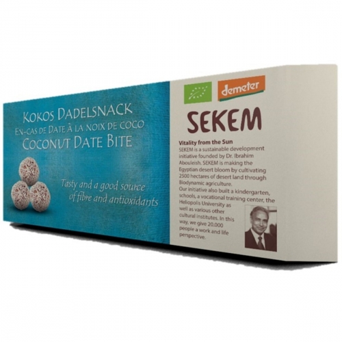 Dadelsnack kokos van Sekem, 8 x 120 g