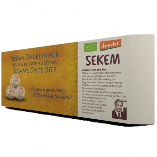 Dadelsnack sesam van Sekem, 8 x 120 g