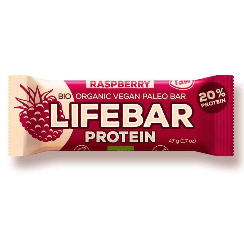 Lifebar raspberry protein van Lifefood, 15 x 47 g
