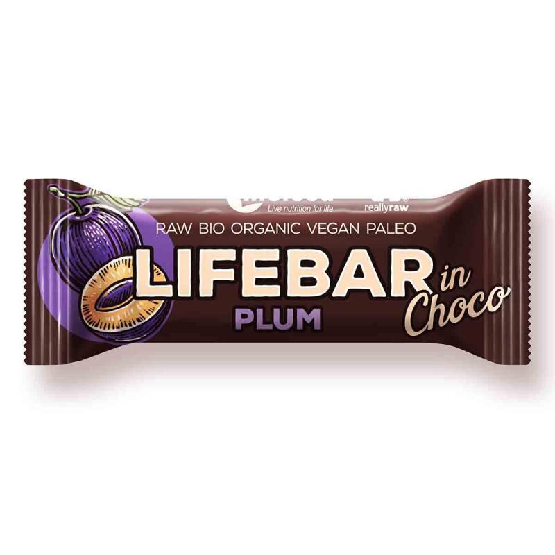 Lifebar in choco plum van Lifefood, 15 x 40 g