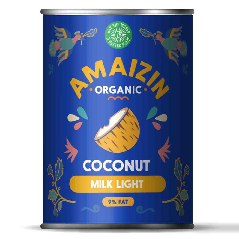 Kokosmelk light van Amaizin, 6 x 400 ml