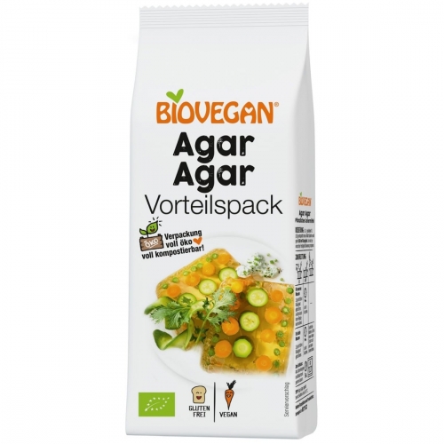 Geleerfix agar-agar van Biovegan, 8 x 100 g