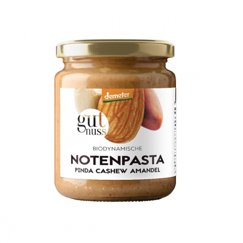 Notenpasta  pinda-cashew-amandel van Gutnuss, 6 x 250 g