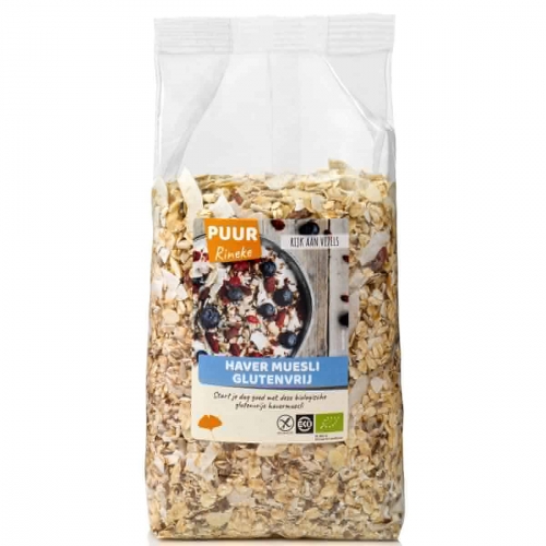 Muesli haver glutenvrij van Puur Rineke, 5 x 750 g