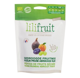 Boomgaardmix gedroogd fruit van Lilifruit, 6 x 150 g