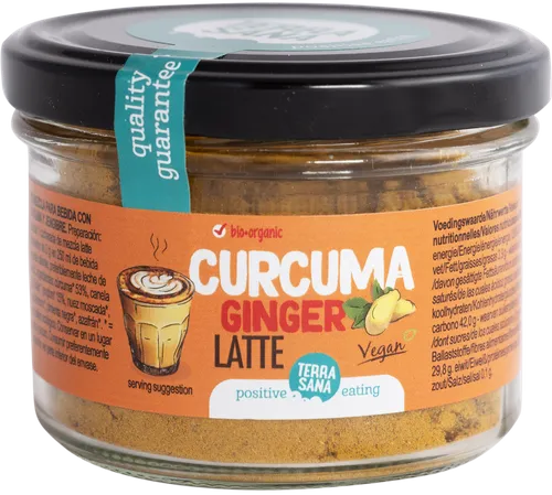 Curcuma ginger latte van TerraSana, 6 x 70 g