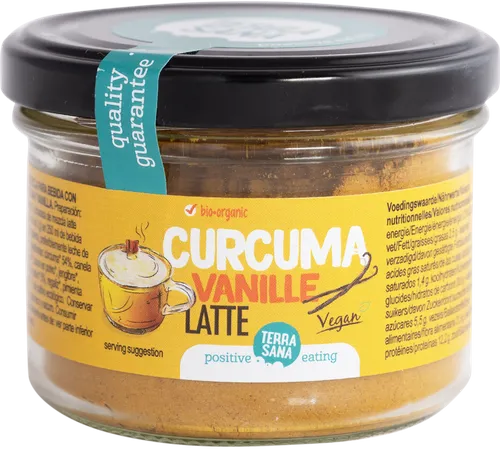 Curcuma vanille latte van TerraSana, 6 x 70 g