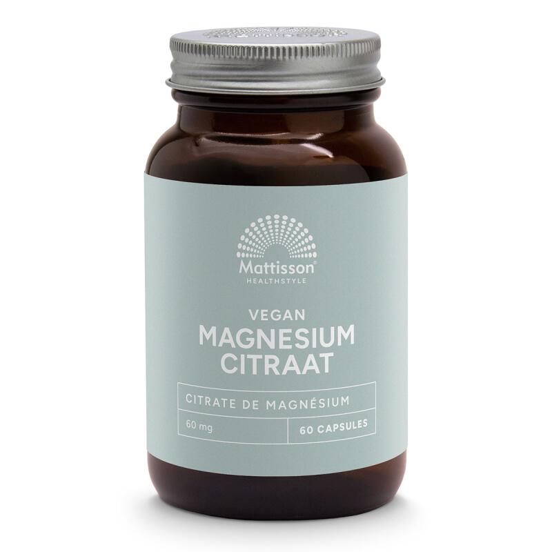 Magnesium citraat capsules van Mattisson GEEN BIO, 1 x 60 capsules