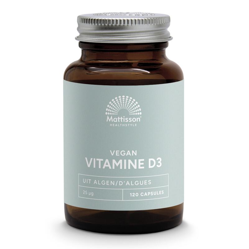 Vitamine d3 vegan van Mattisson GEEN BIO, 1 x 120 capsules