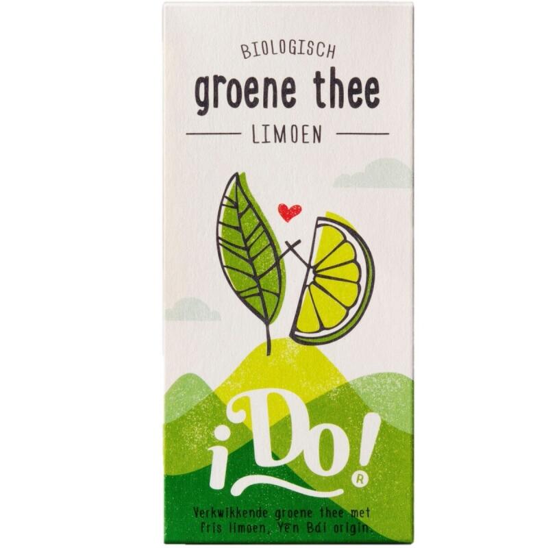 Groene thee limoen van IDO, 6 x 20 builtjes