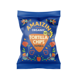 Tortilla chips paprika van Amaizin, 15 x 75 g