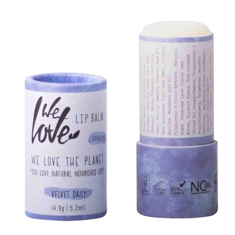 Lip balm velvet daily van WE LOVE THE PLANET, 1 x 5 g