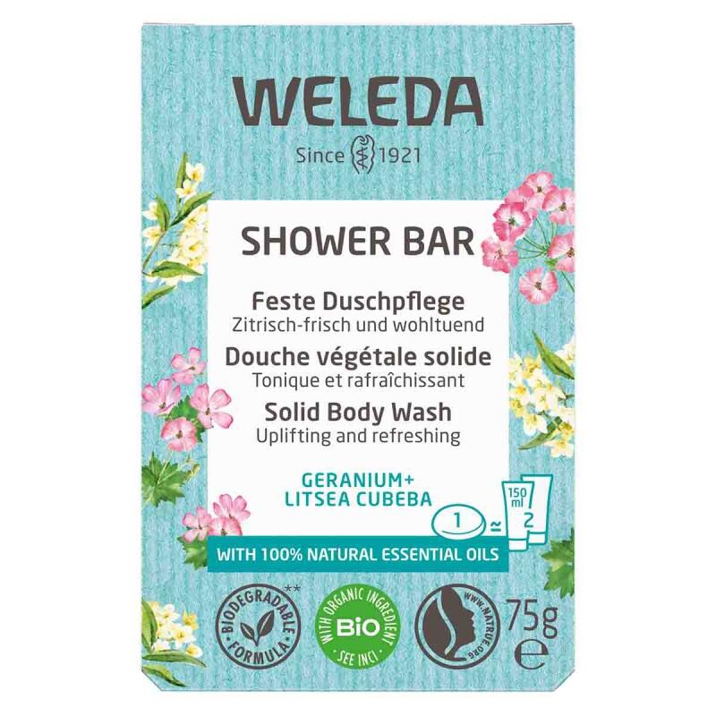 Showerbar Geranium van Weleda, 1 x 75 g