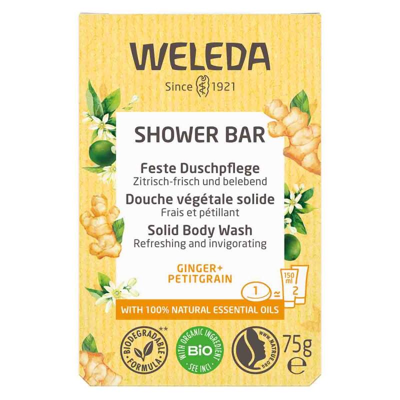 Showerbar Ginger + Petitgrain van Weleda, 1 x 75 g