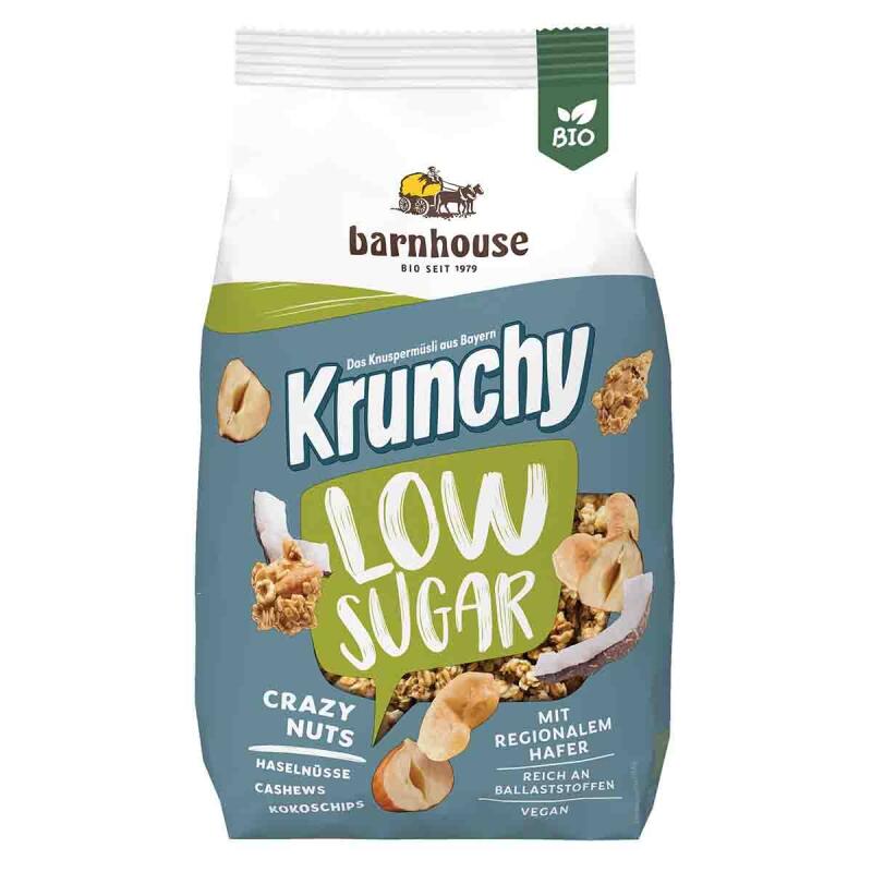 Krunchy low sugar crazy nuts van Barnhouse, 6 x 375 g