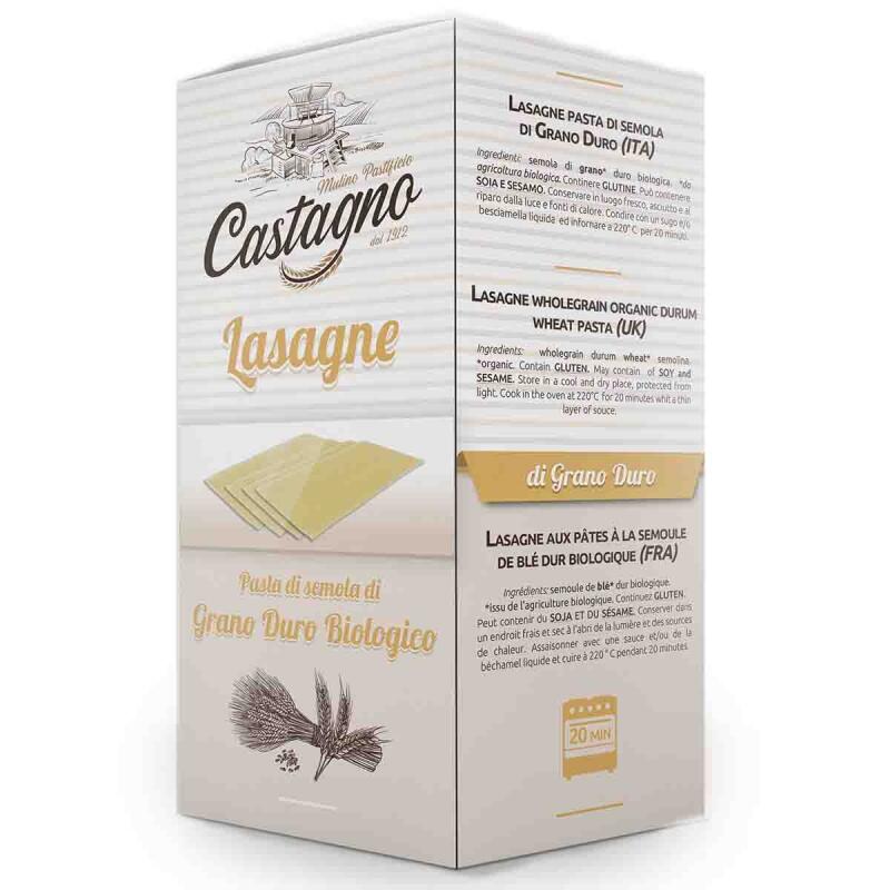 Lasagne, bloem van Castagno, 6 x 500 g Lasagne, bloem van Castagno, 6 x 500 g