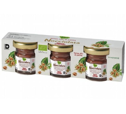 Chocolade hazelnootpasta van Nocciolata, 12 x 3 stk x 25 gr