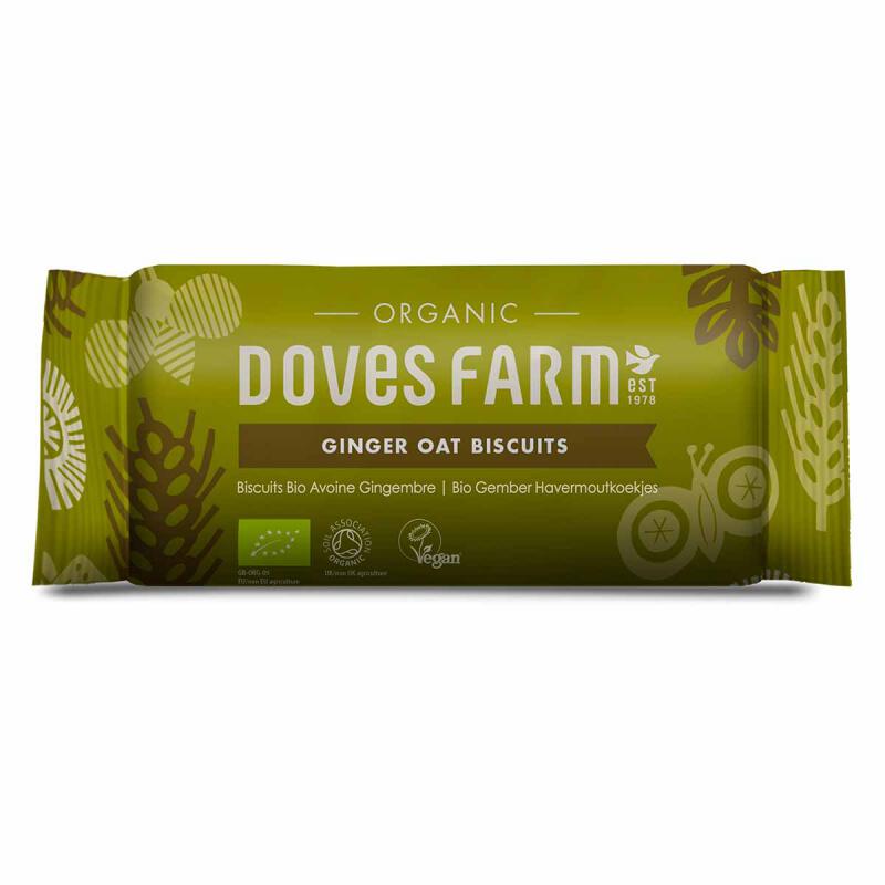 Biscuits ginger oat van Doves Farm, 12 x 200 g