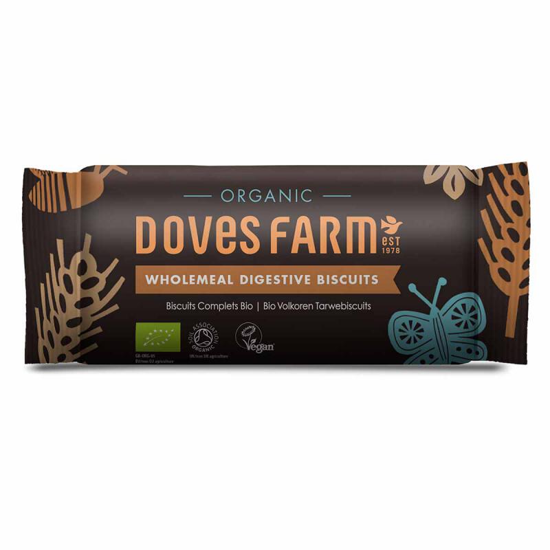 Biscuits digestive volkoren tarwe van Doves Farm, 12 x 200 g