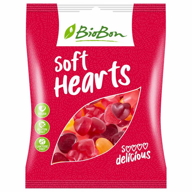 Soft hearts vegan van BioBon, 10 x 100 g