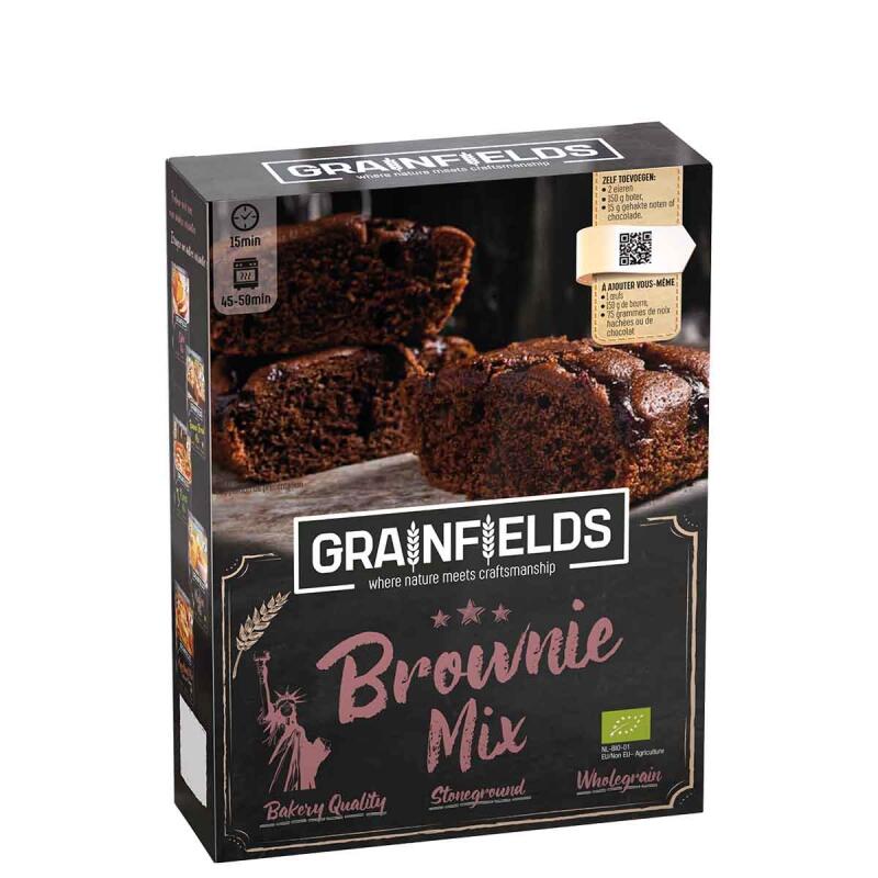 Brownie mix van Grainfields, 6 x 400 g