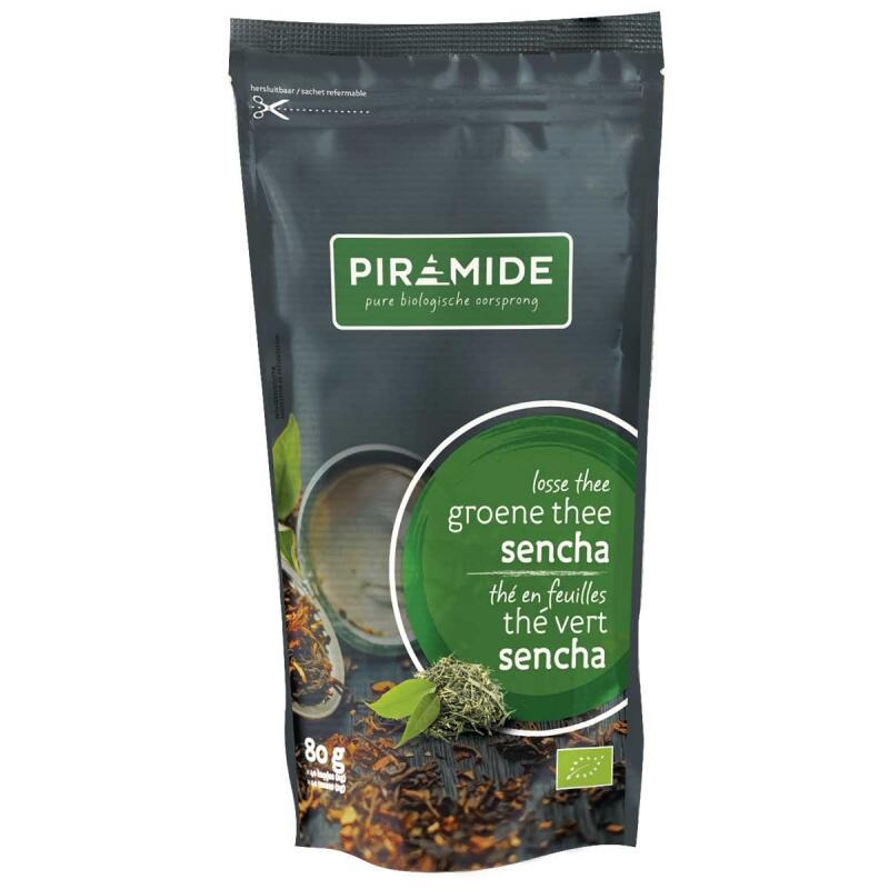 Groene thee sencha los van Piramide, 6 x 80 g