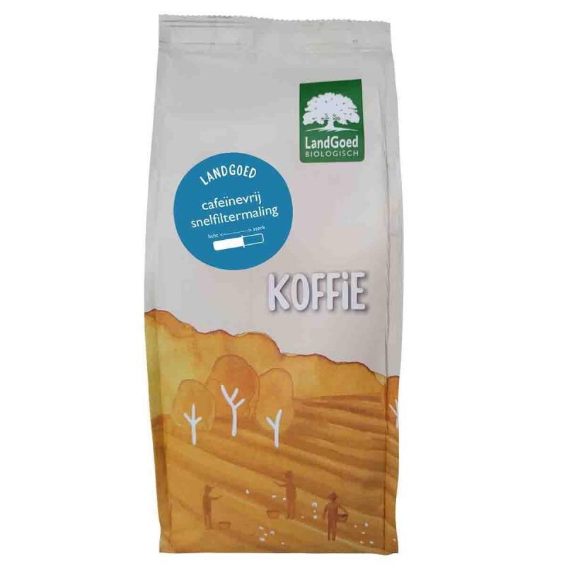 Koffie cafeinevrij gemalen van Landgoed, 6 x 500 g