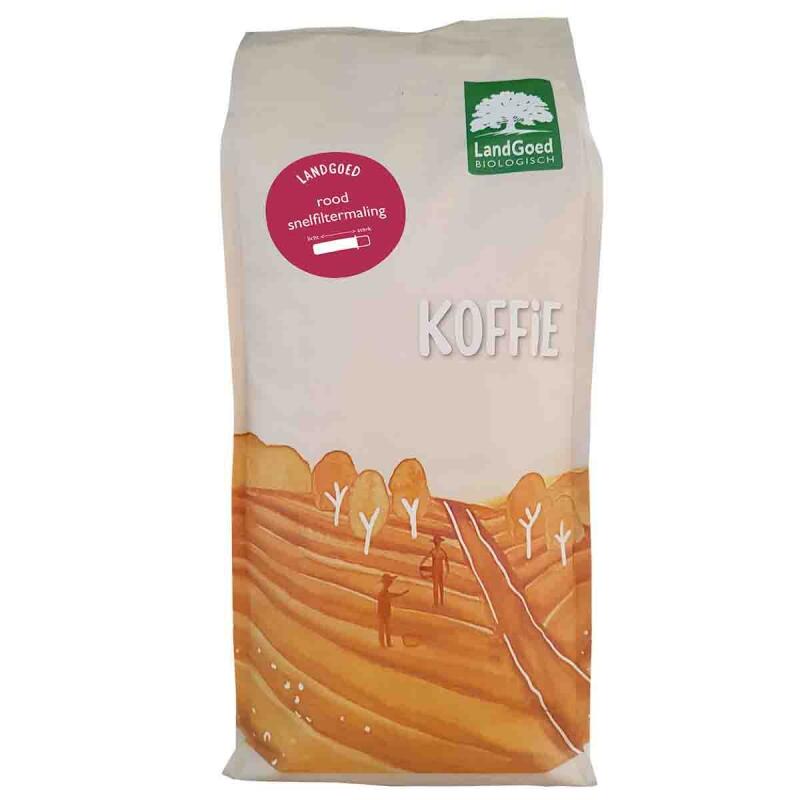 Melange roodmerk koffie van Landgoed gemalen, 8 x 1 kg