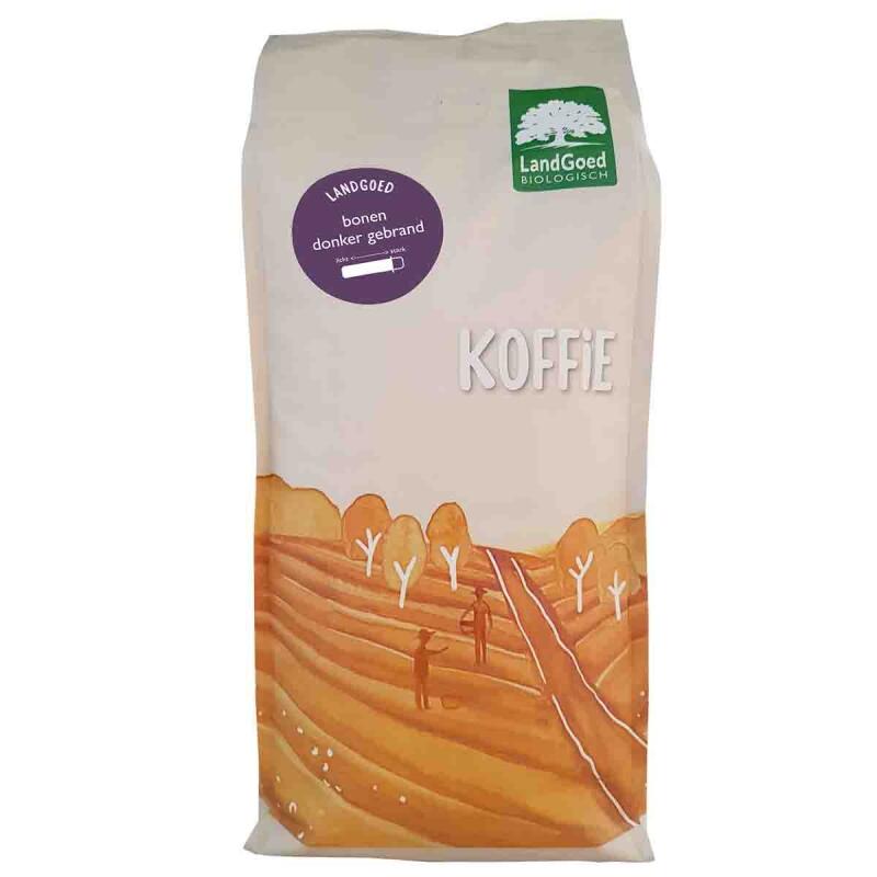 Koffiebonen donker arabica van Landgoed, 8 x 1 kg