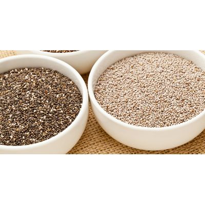 Zwart Chia-zaad van diverse leveranciers, 1x 25 kg.