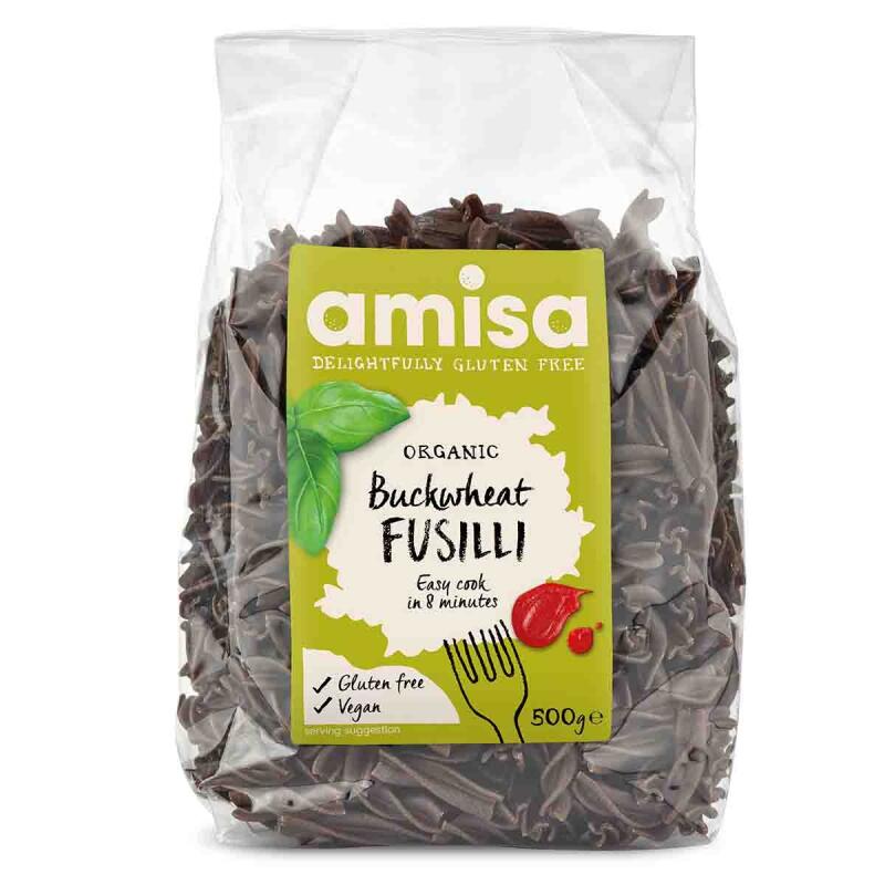 Fusilli boekweit gv van Amisa, 10 x 500 g