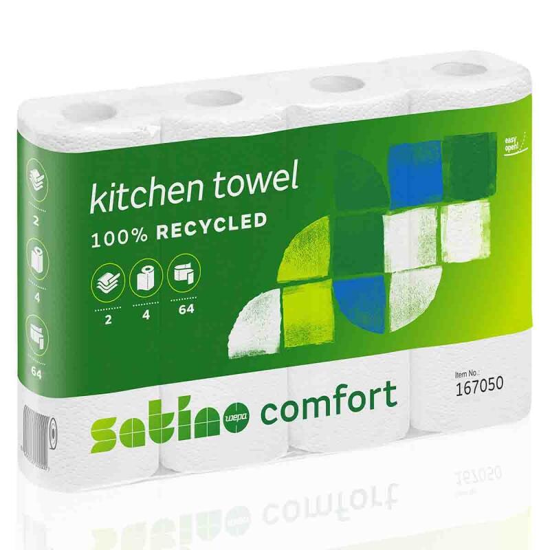 Keukenrol comfort 64vl 2lg van Satino, 8 x 4 stk
