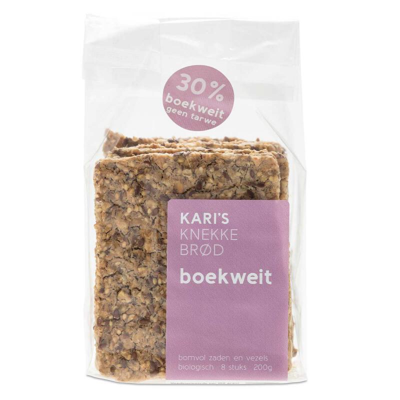 Knekkebrod boekweit haver van Kari`s Crackers, 6 x 200 g