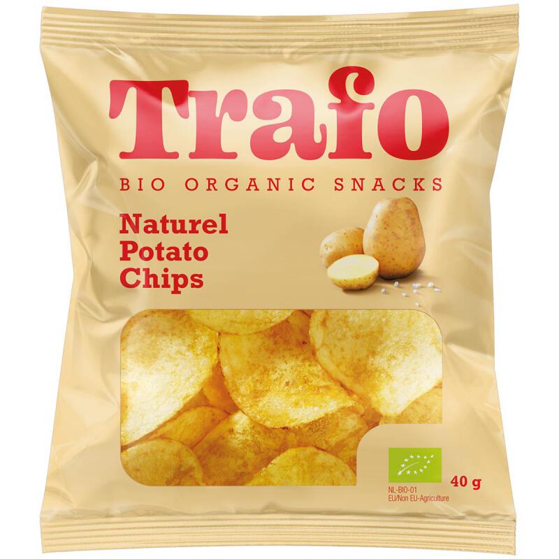 Chips naturel met zout van Trafo, 15 x 40 g