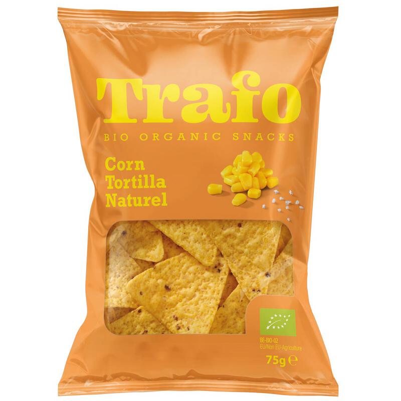 Tortilla chips naturel van Trafo, 15 x 75 g